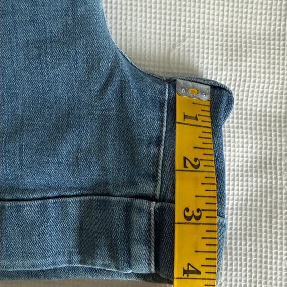 Madewell Cuffed Blue Denim Patch-Pocket Shorts Shirt 25 - Picture 11 of 14